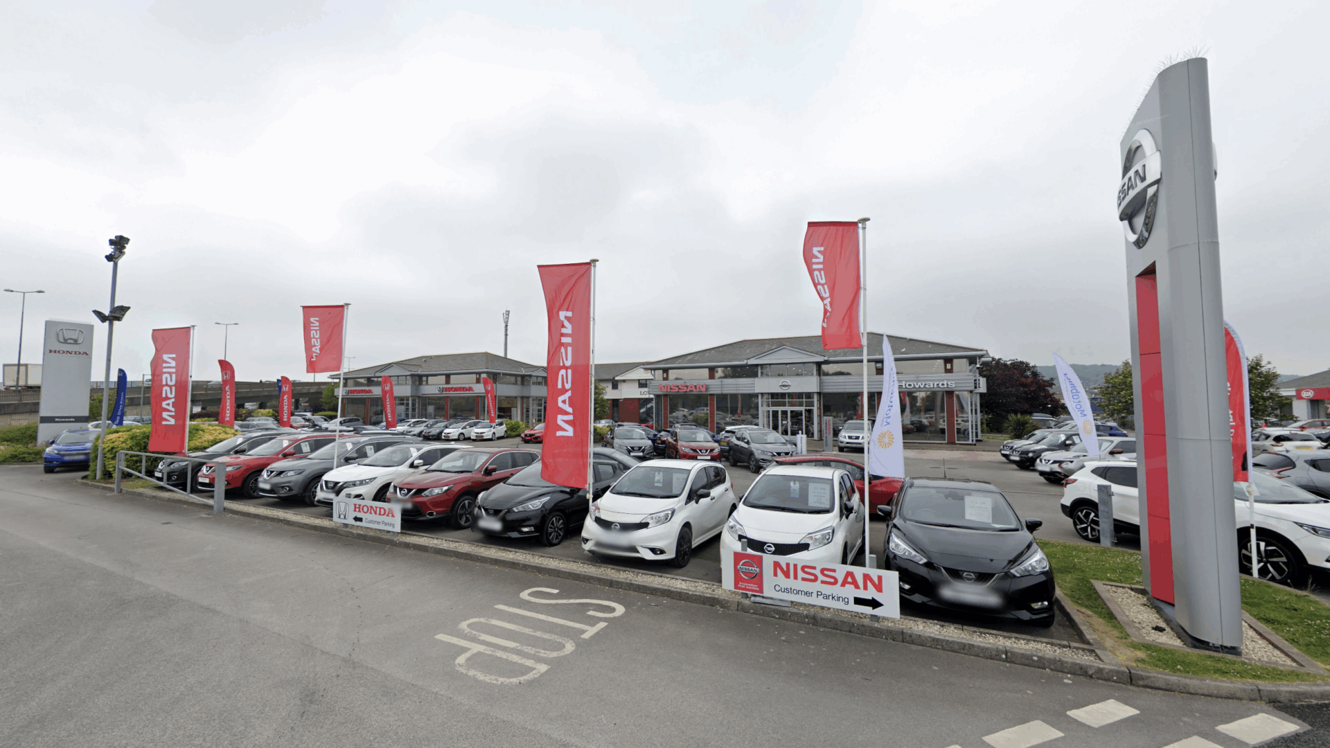 Howard Garages showroom displaying new Hyundai models