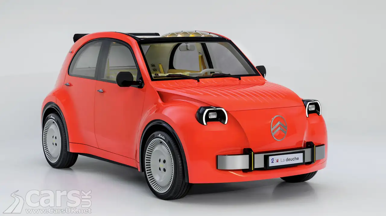 Side profile of the Citroën 2CV Concept highlighting its silhouette