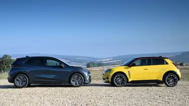 Cupra Raval and Renault 5 displayed together for comparison