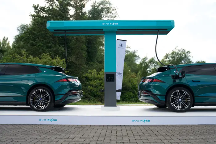 Electric vehicle display at Automotive Management Live conference