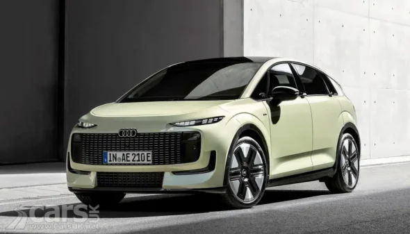 front view of the electric Audi A2 e‑tron