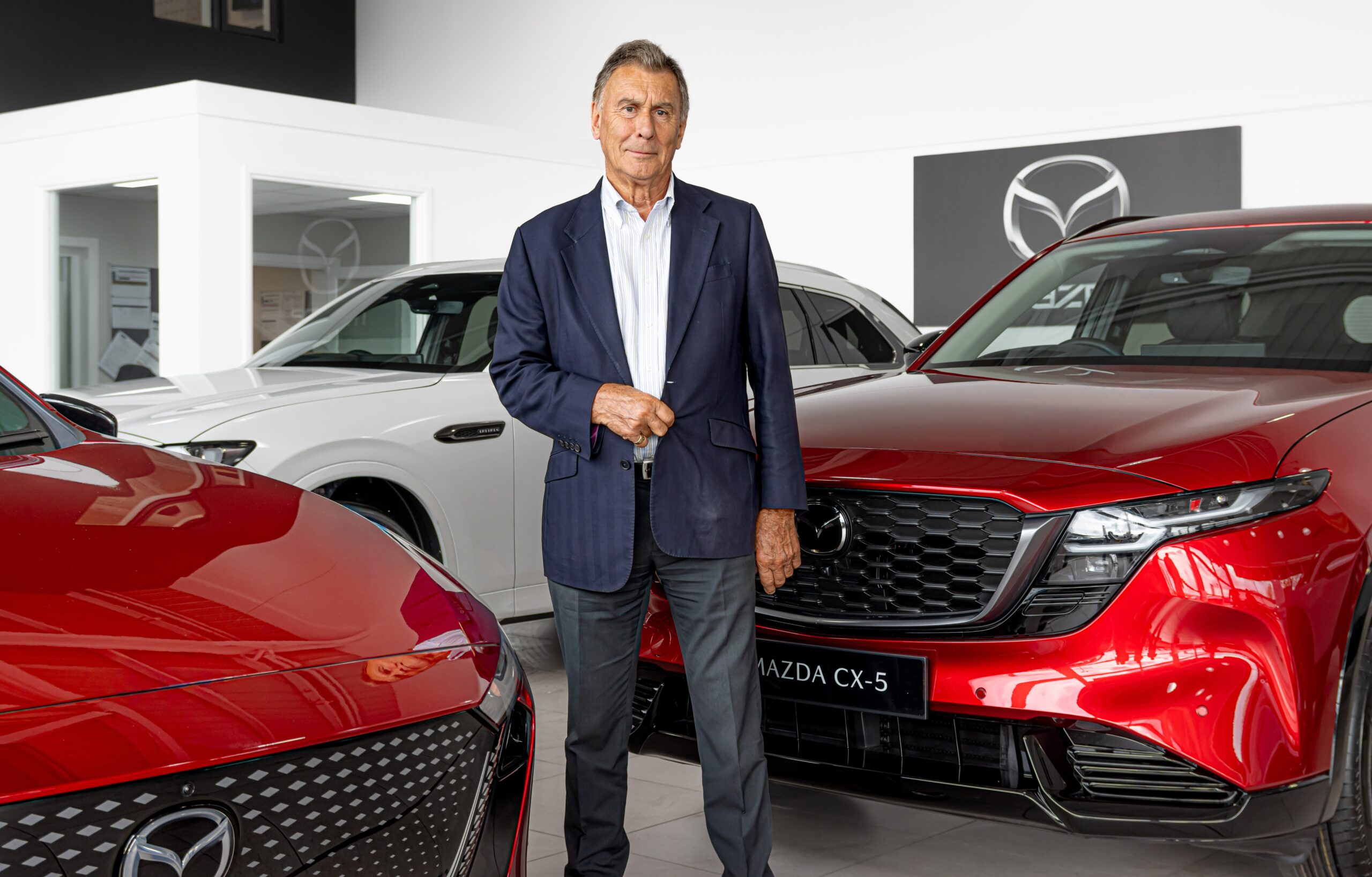 Steve Petch, managing director of SG Petch, at the opening of the new Mazda York showroom