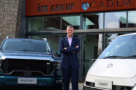 Foton Cavan C1 electric van displayed at UK launch event