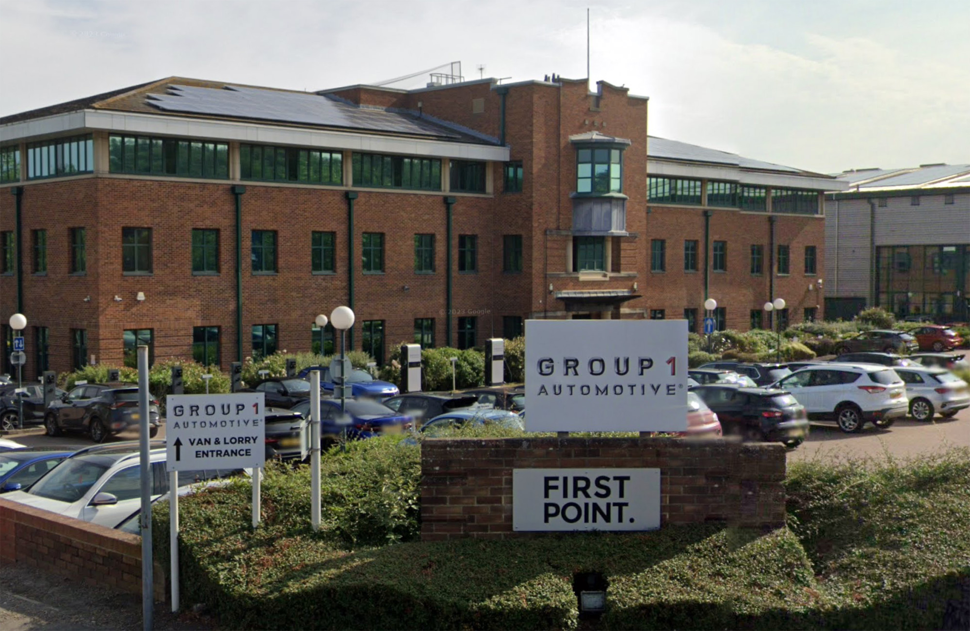 Group 1 Automotive announcement showing retained Jaguar Land Rover dealerships