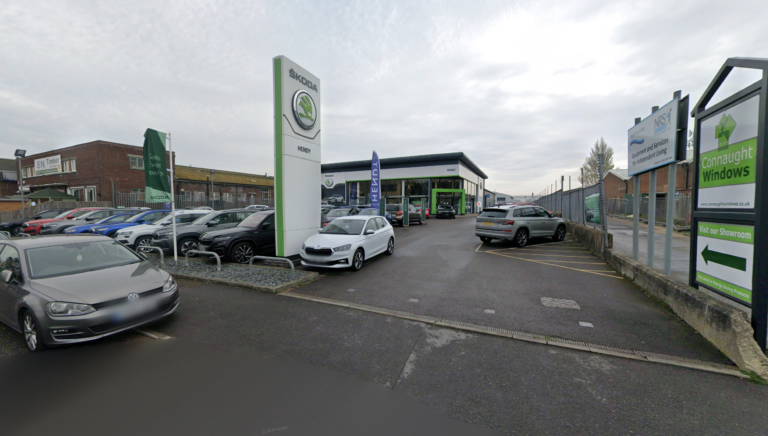 Hendy Group Skoda showroom on Wallisdown Road, Bournemouth