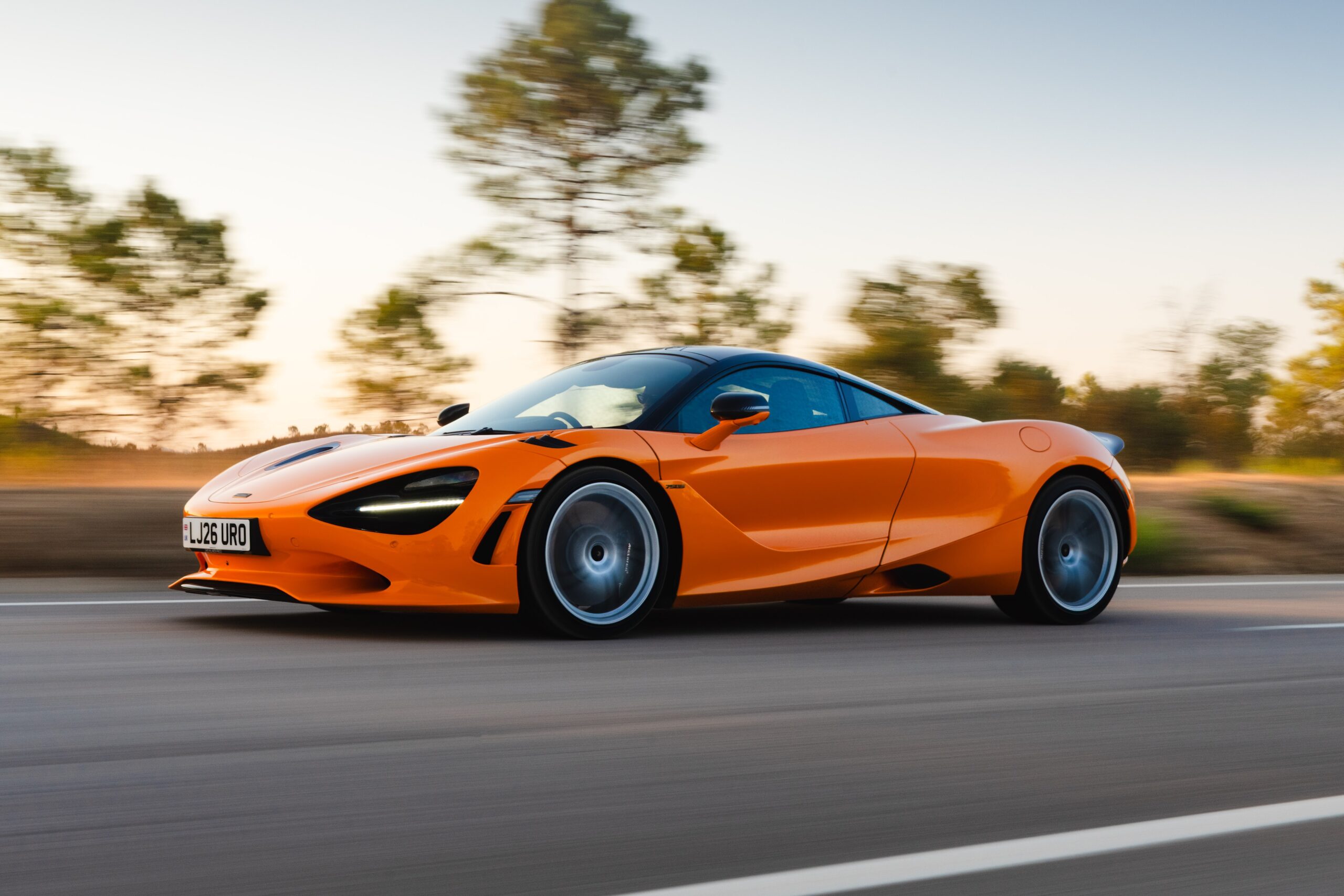McLaren 750S supercar on display at a motor show