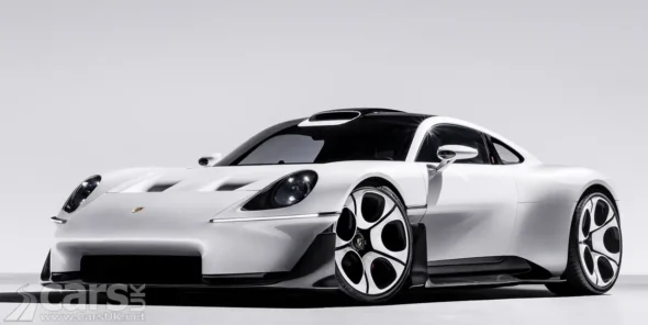 front view of Porsche Mission S concept with sharp fascia