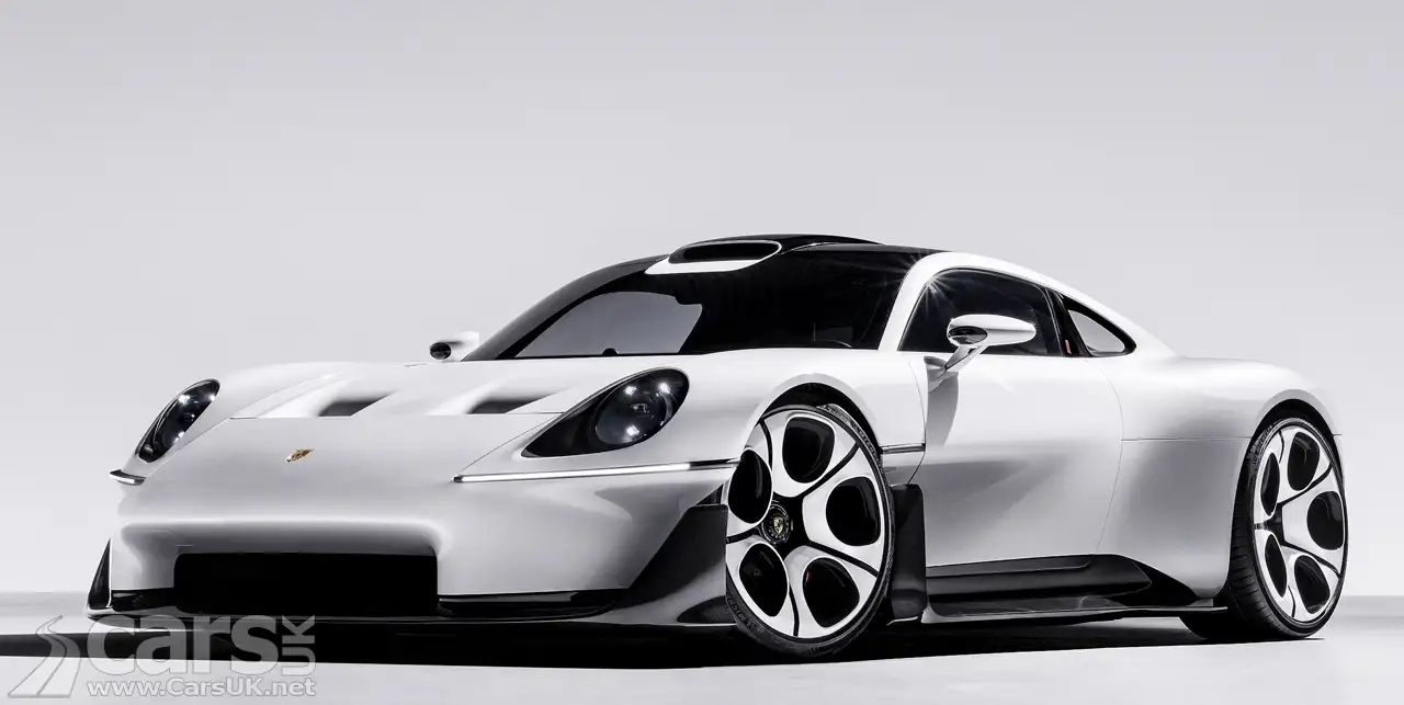 side view showing low roofline and side air intakes