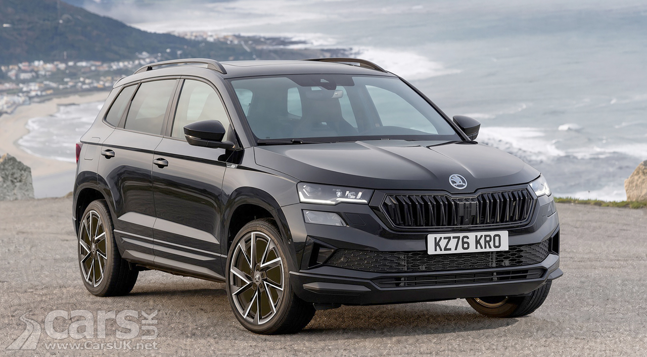 Skoda Karoq Black Edition side perspective highlighting premium exterior details