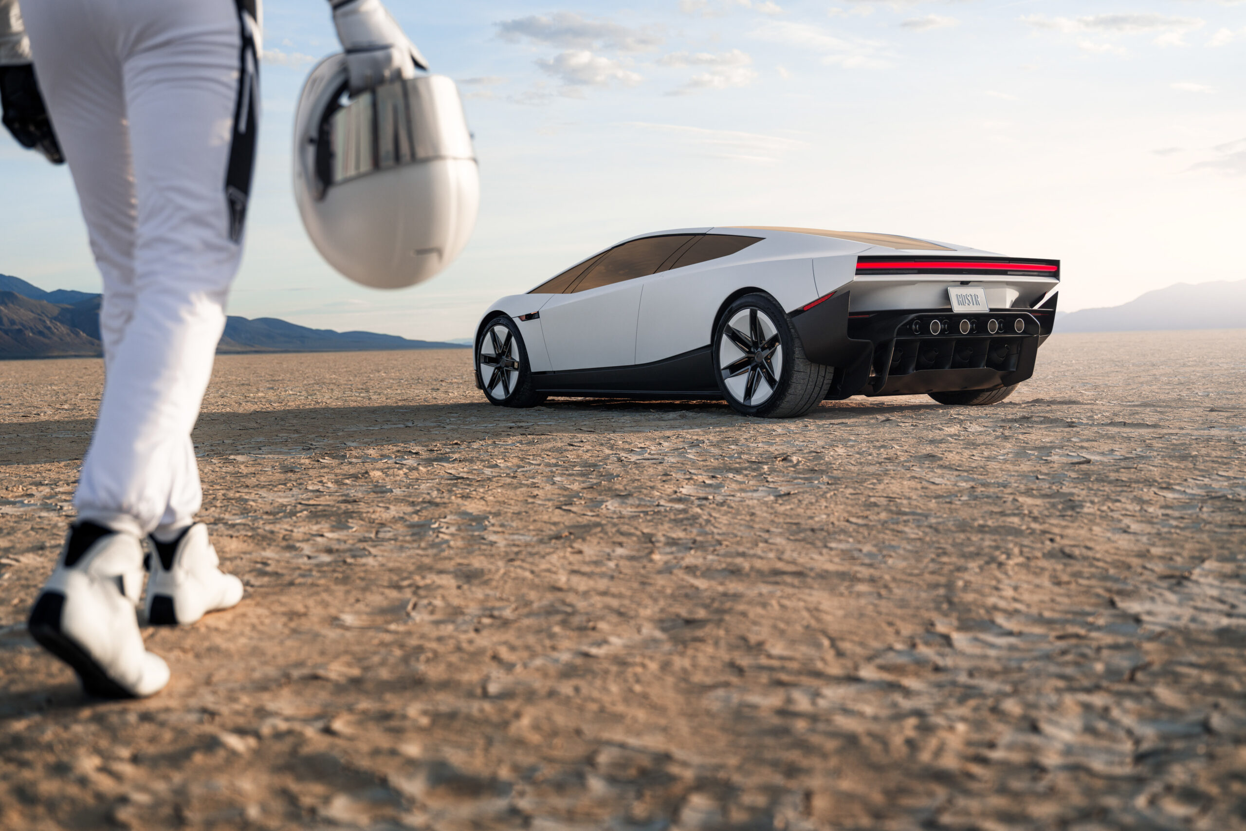 Close‑up of SpaceX compressed‑air thrusters on the Roadster