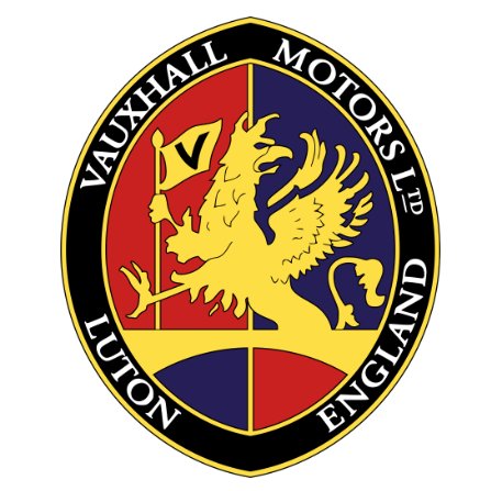 1936 Vauxhall Griffin badge in red and gold with new shape