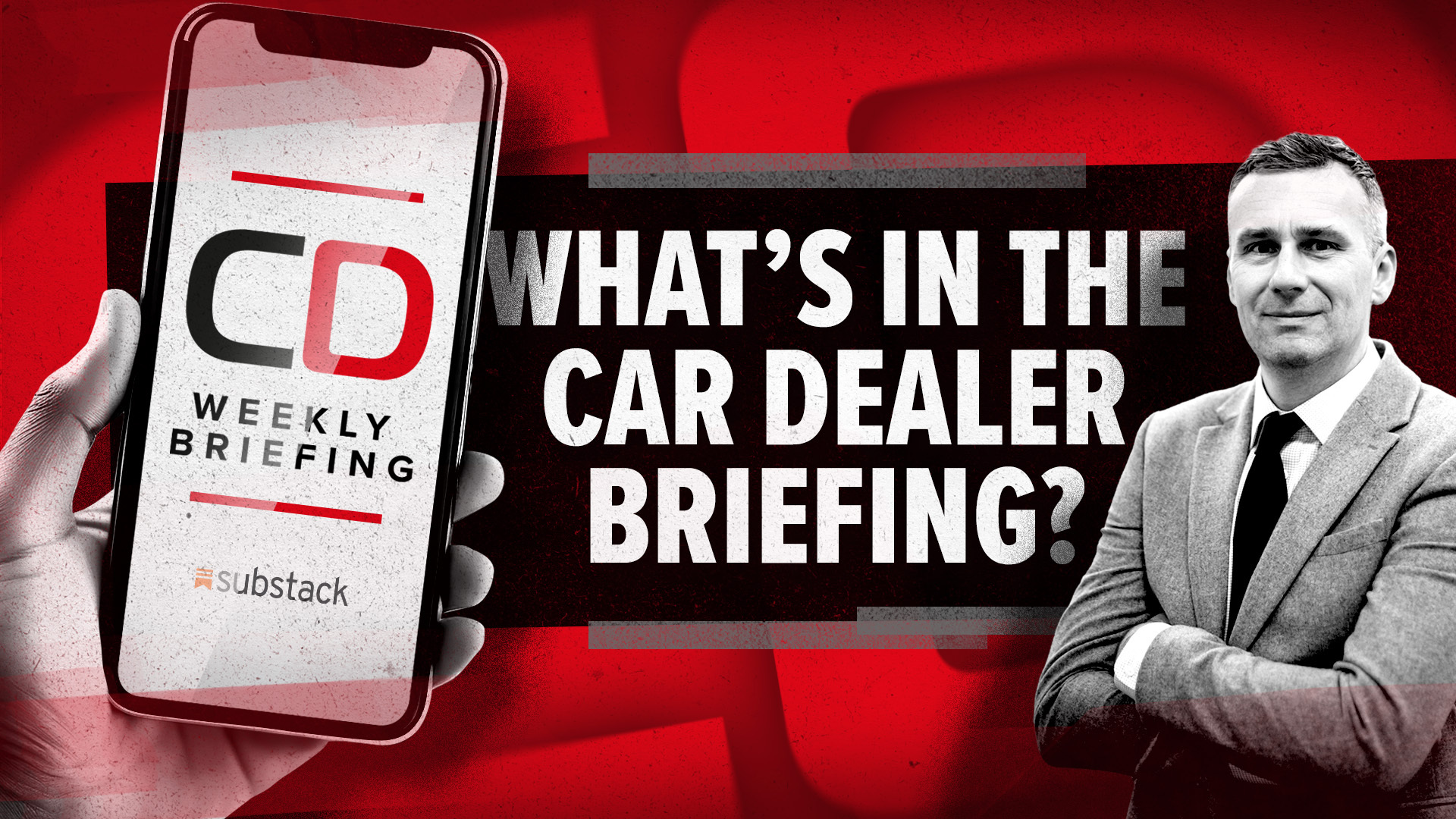 Dealer workshop with warning sign about scams